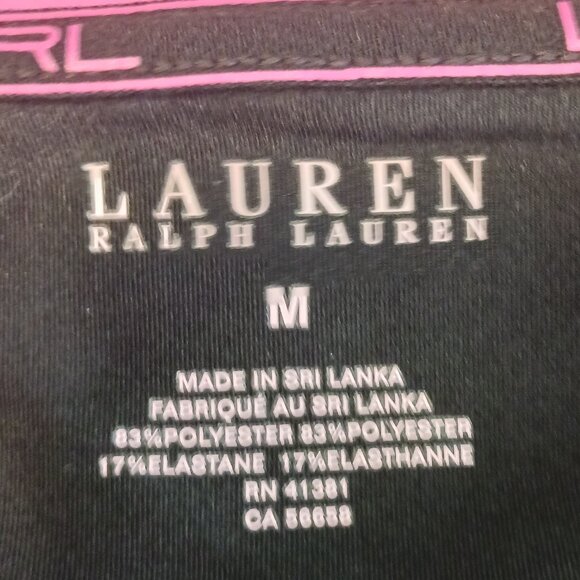 Lauren Ralph Lauren, Black W/ Pink Trim 1/4 Zip Pullover Size Medium, Activewear - Picture 2 of 15